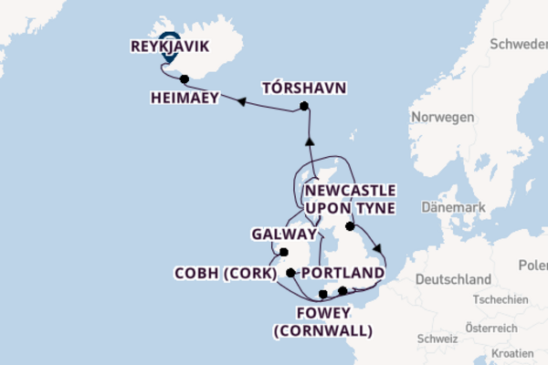 Britische Inseln ab London/Dover, Großbritannien auf der Seabourn Ovation