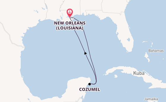 Westliche Karibik ab New Orleans (Louisiana), USA auf der Carnival Dream