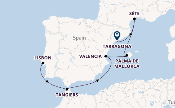 Western Mediterranean from Lisbon, Portugal with the Celestyal Discovery