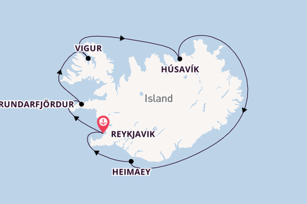 Arktis ab Reykjavik, Island auf der MS Fridtjof Nansen