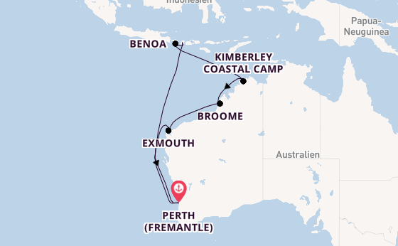 Australien ab Perth (Fremantle), Australien auf der Sapphire Princess