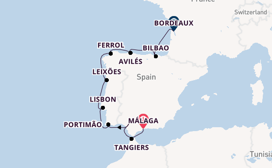 Portugal from Málaga, Spain with the Scenic Eclipse II