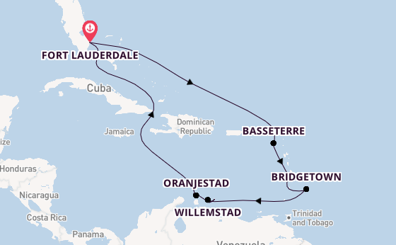 Zuidelijke Caraïben vanaf Nederland met de Celebrity Eclipse