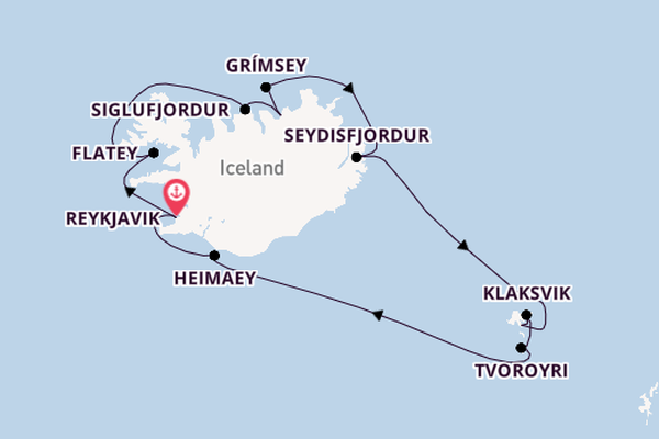 Arctic from Reykjavik, Iceland with the Seabourn Pursuit