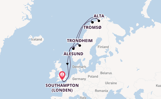 Noorwegen vanaf Southampton (Londen), Engeland met de Majestic Princess