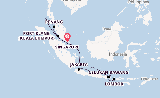 Southeast Asia from Singapore, Singapore with the Nautica