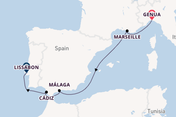 Cruise in 6 dagen naar Lissabon met MSC Cruises