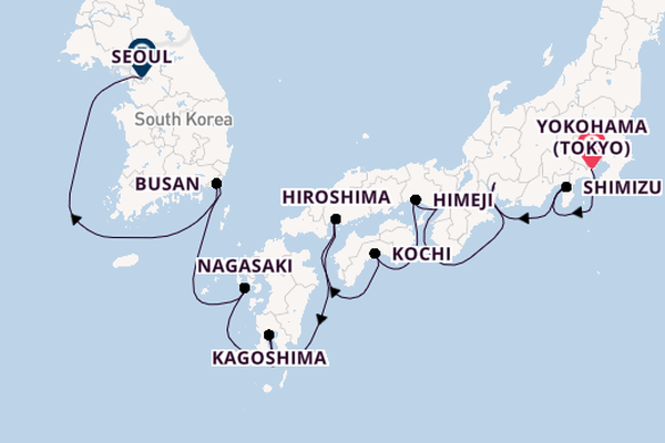 Japan from Yokohama (Tokyo), Japan with the Norwegian Spirit 