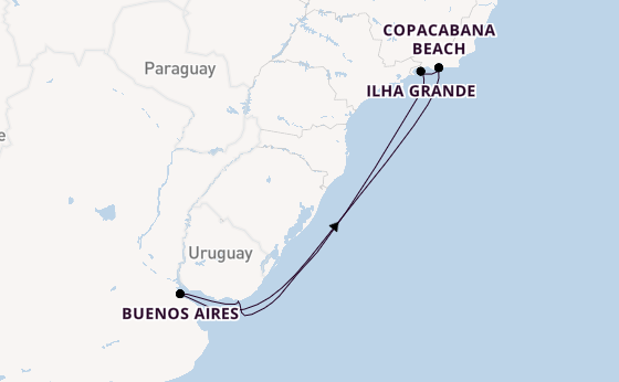 South America from Rio de Janeiro, Brazil with the MSC Splendida