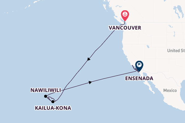 Polynesië vanaf Vancouver, Canada met de Koningsdam