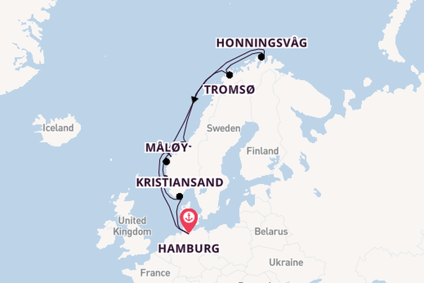 Norway from Hamburg, Germany with the MSC Preziosa