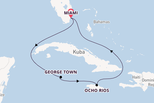 Westliche Karibik ab Miami, Florida, USA auf der MSC Poesia