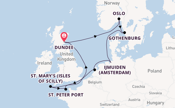 13 day cruise with the Ambition to Dundee