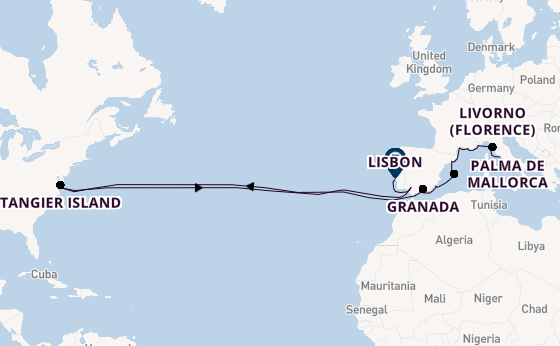 Transatlantic from Rome (Civitavecchia), Italy with the Viking Jupiter