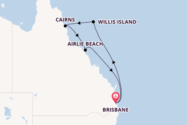 Australia from Brisbane, Australia with the Carnival Encounter