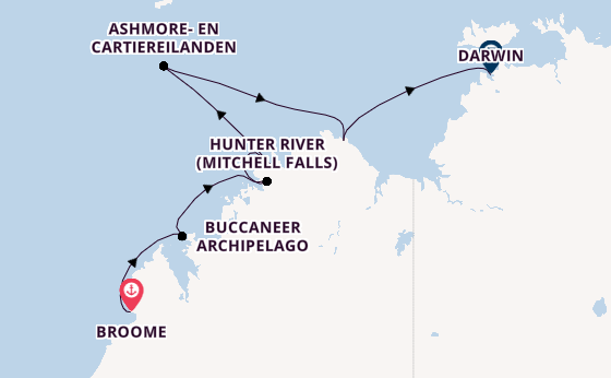 Australië vanaf Broome, Australië met de Silver Cloud