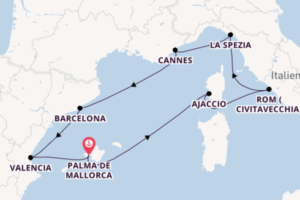 Beeindruckende Kreuzfahrt über Barcelona nach Palma de Mallorca