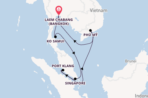 Port Klang aanschouwen met de AIDAbella