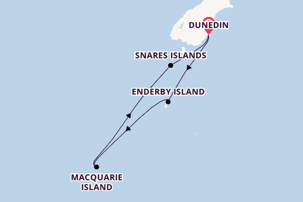 Neuseeland ab Dunedin, Neuseeland auf der Le Soléal