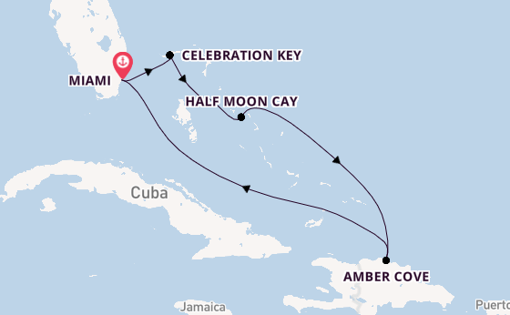 Caribbean vanaf Miami, Verenigde Staten met de Carnival Celebration