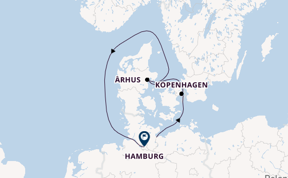 Europa vanaf Travemünde, Duitsland met de MS EUROPA