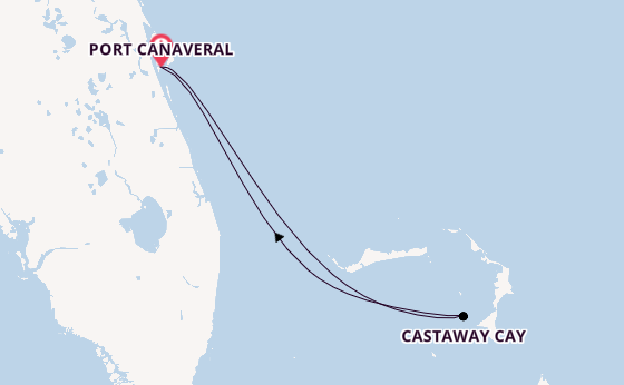 Caribbean vanaf Port Canaveral, Verenigde Staten met de Disney Dream