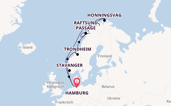 Norwegen ab Hamburg auf der Amera