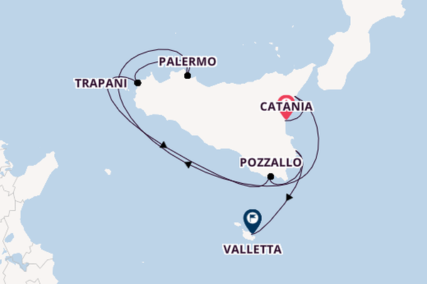 Westliches Mittelmeer ab Catania, Italien auf der SEA CLOUD SPIRIT