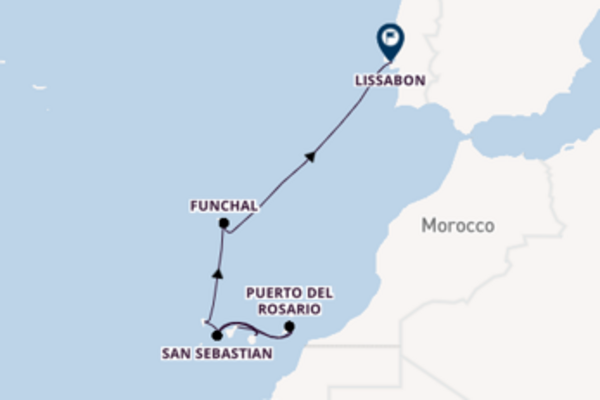 10daagse cruise met de AIDAstella vanuit Santa Cruz de Tenerife
