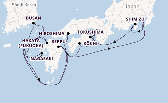 Japan from Tokyo, Japan with the Seven Seas Explorer