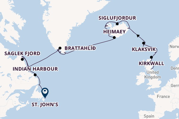 Transatlantic from Leith (Edinburgh), Scotland with the Seabourn Venture
