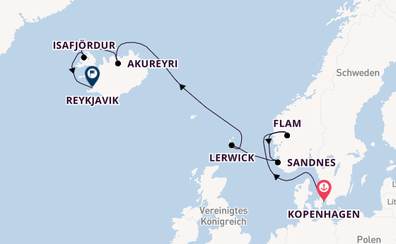 Arktis ab Kopenhagen, Dänemark auf der EXPLORA V