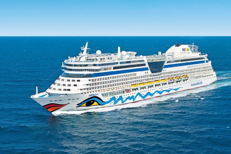 at sea