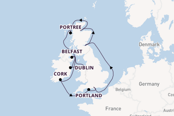 Verenigd Koninkrijk vanaf Southampton (Londen), Engeland met de Norwegian Sky