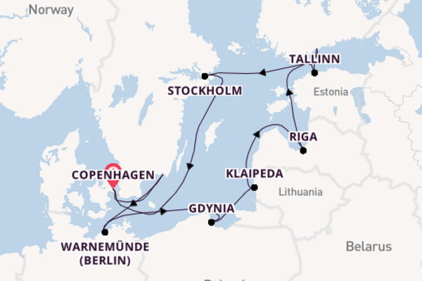 Europe from Copenhagen, Denmark with the MSC Magnifica