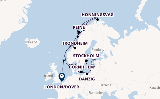 Norwegen ab Kopenhagen, Dänemark auf der Seabourn Quest