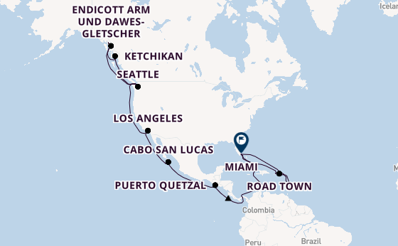 Caribbean from Seattle, Washington with the Queen Elizabeth