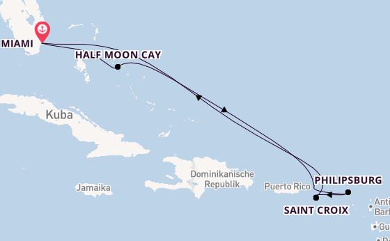 Karibik ab Miami auf der Carnival Magic
