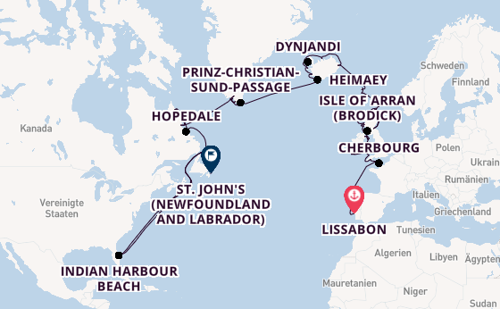 Transatlantik ab Lissabon, Portugal auf der Seabourn Venture