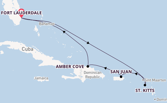 Caribbean vanaf Fort Lauderdale, Verenigde Staten met de Sky Princess