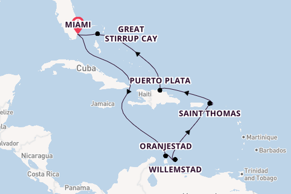 Caribbean from Miami, Florida with the Norwegian Jewel