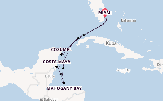 Westliche Karibik ab Miami auf der Icon of the Seas