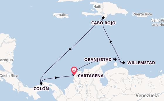 Caribbean from Cartagena, Colombia with the Grandeur of the Seas