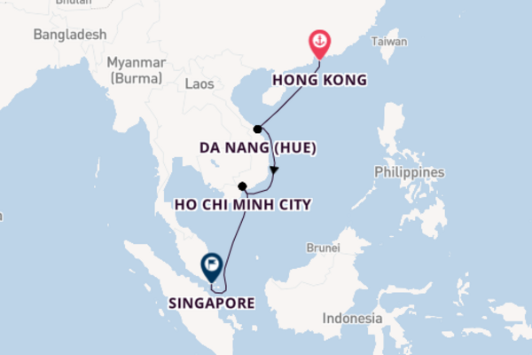 South East Asia from Hong Kong, China with the Queen Victoria