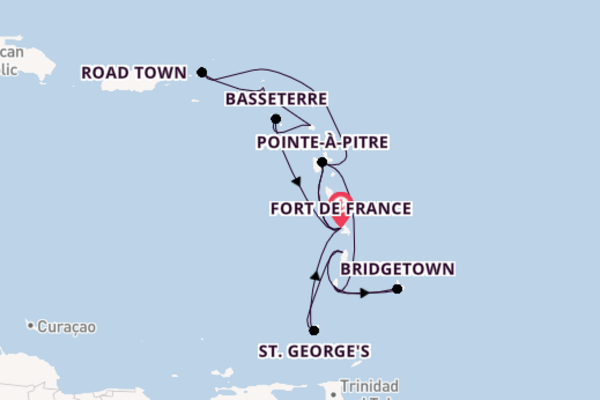Zuidelijke Caraïben vanaf Fort de France met de MSC Virtuosa
