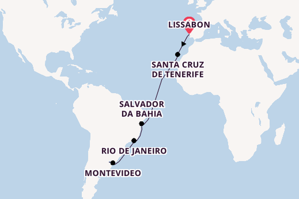 trans-Atlantisch vanaf Lissabon, Portugal met de Celebrity Equinox