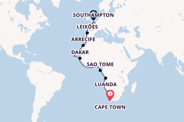 Africa from Cape Town, South Africa with the Seabourn Quest