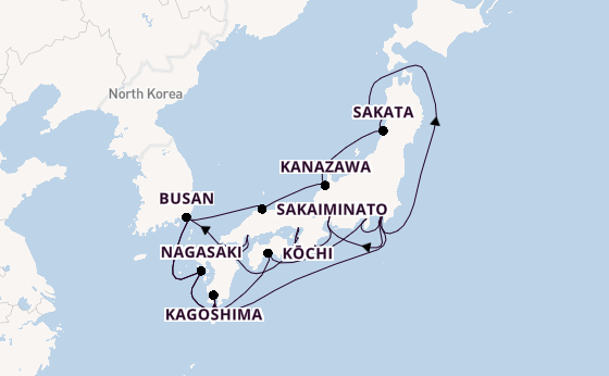 Japan vanaf Tokio, Japan met de Sapphire Princess