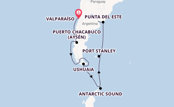 Zuid-Amerika vanaf Valparaíso, Chili met de Azamara Quest