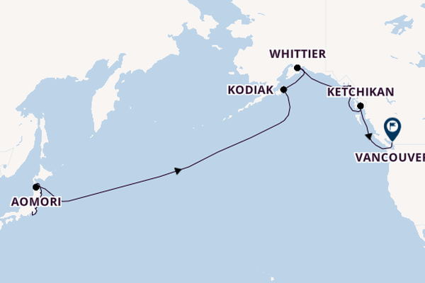 Transpazifik ab Tokio, Japan auf der Seven Seas Splendor